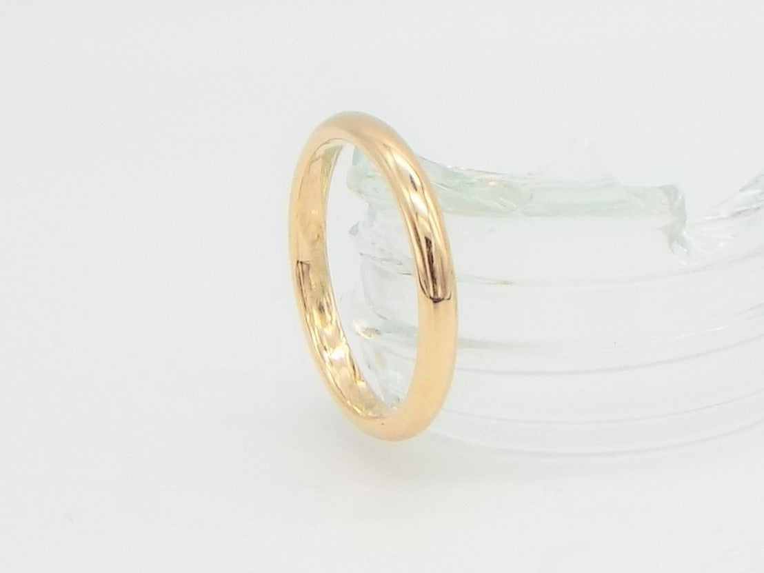 3mm D shaped Classic Gold Wedding Ring - 9ct Yellow Gold