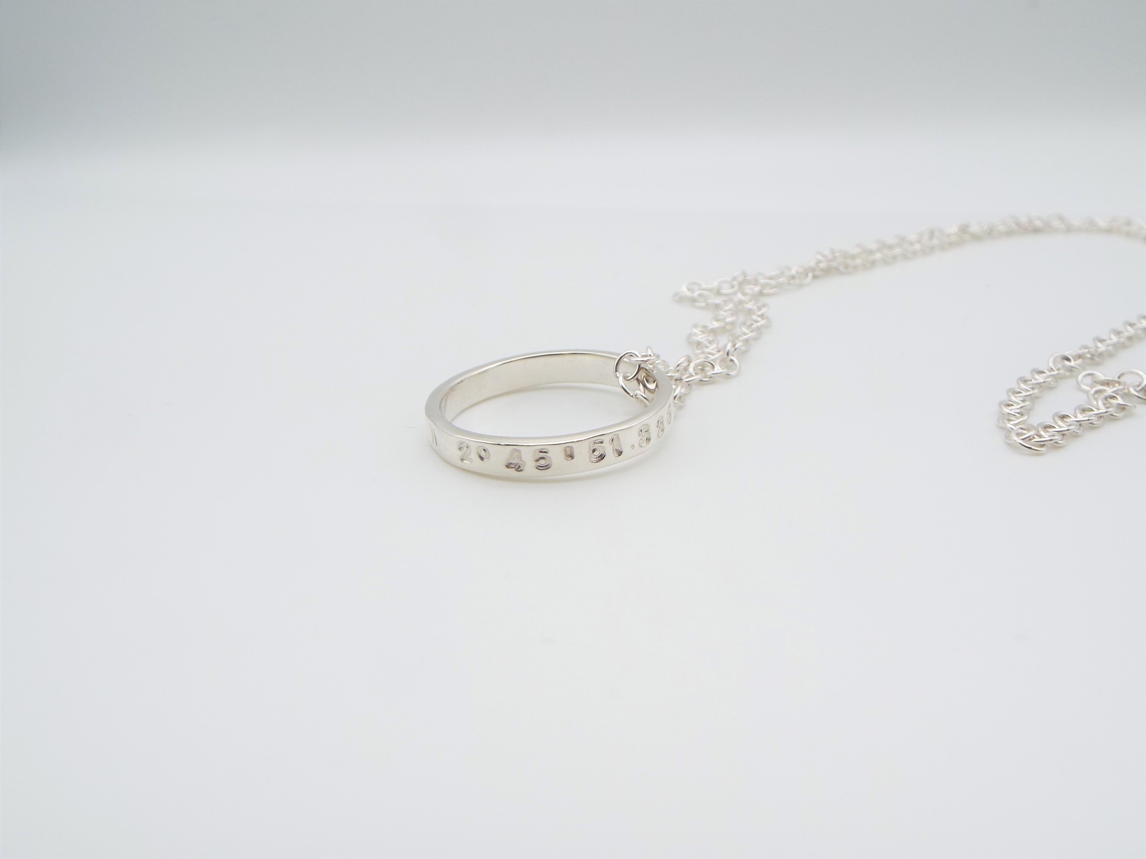 Sterling silver hot sale coordinate necklace