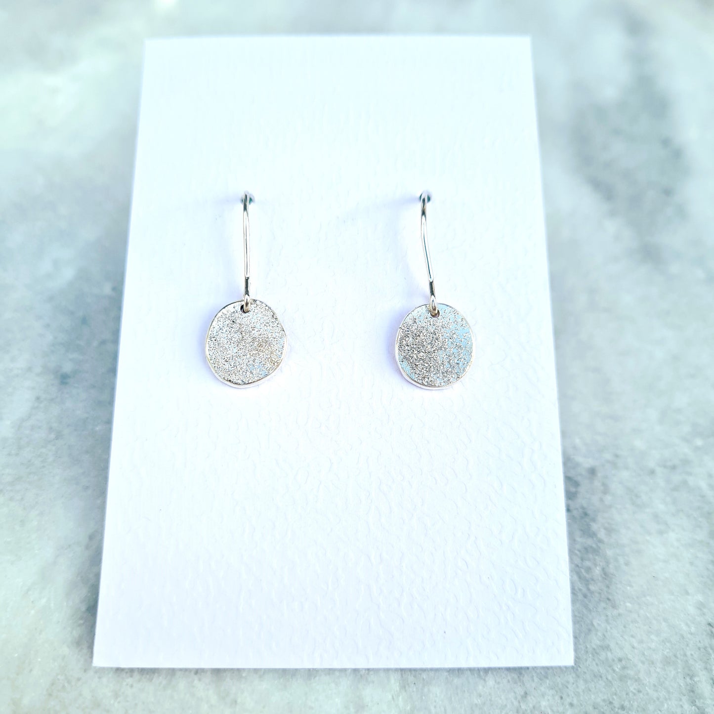 Ashes Textured Silver Earrings