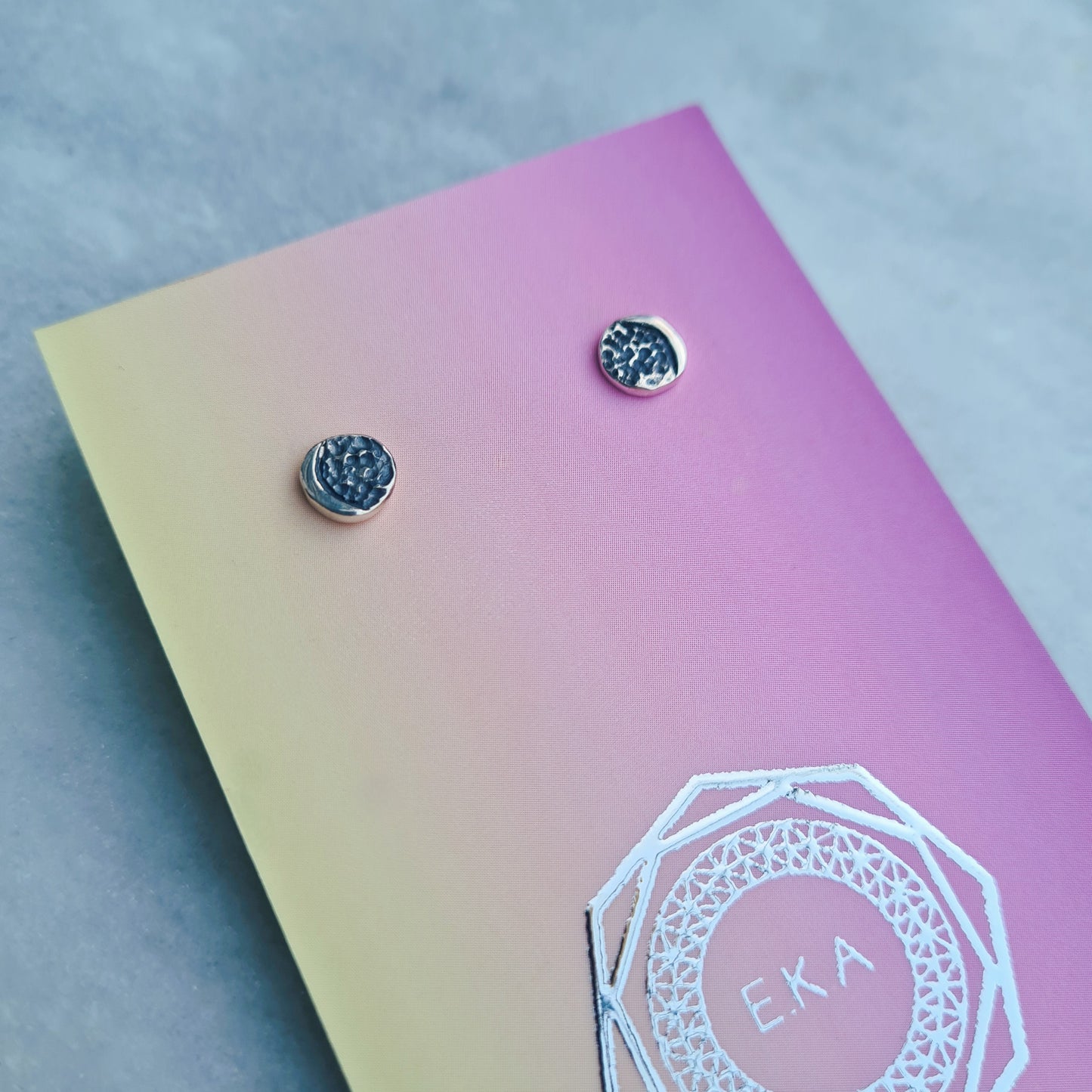 Wishing on the Moon - Silver Stud Earrings