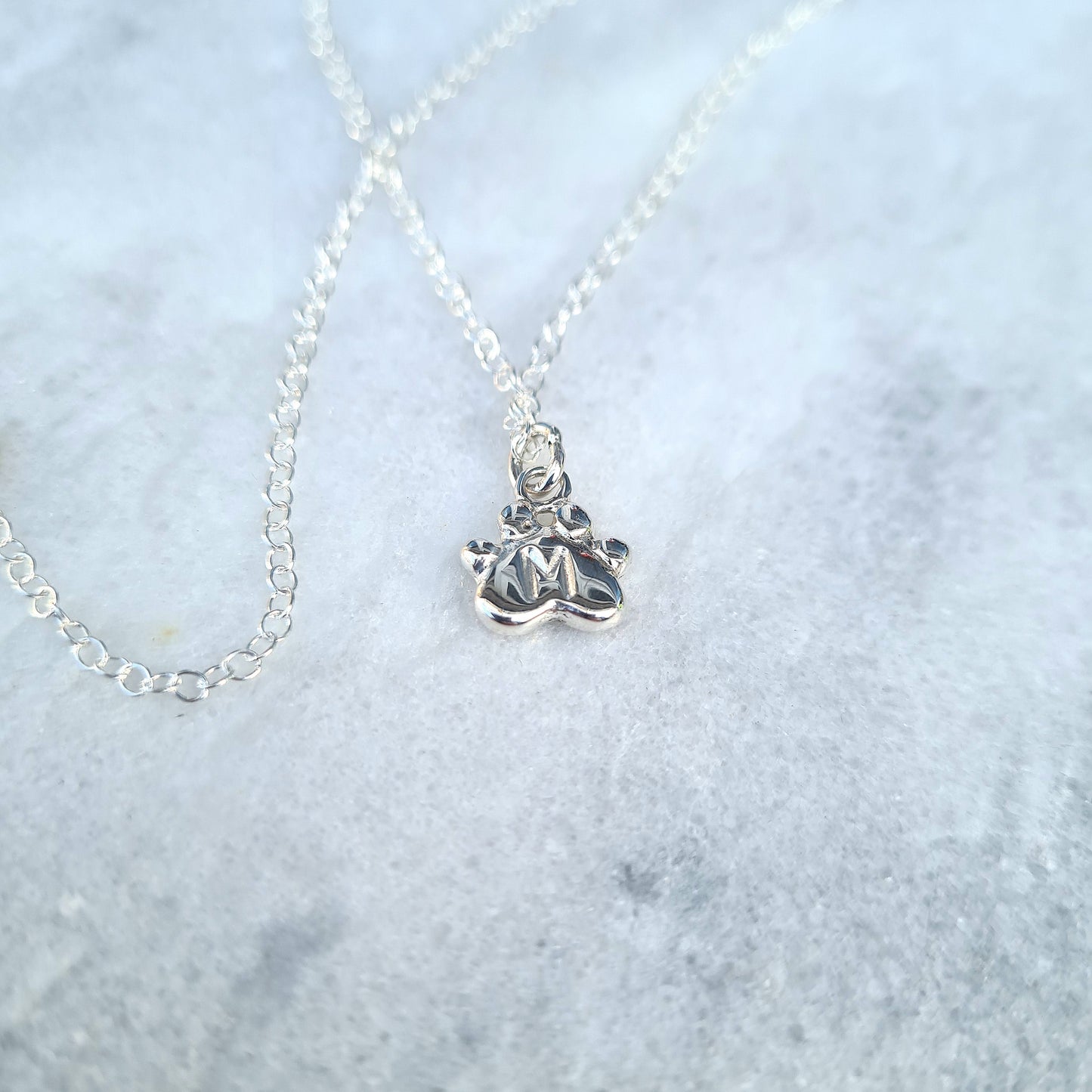 Paw print pendant necklace  - Personalised