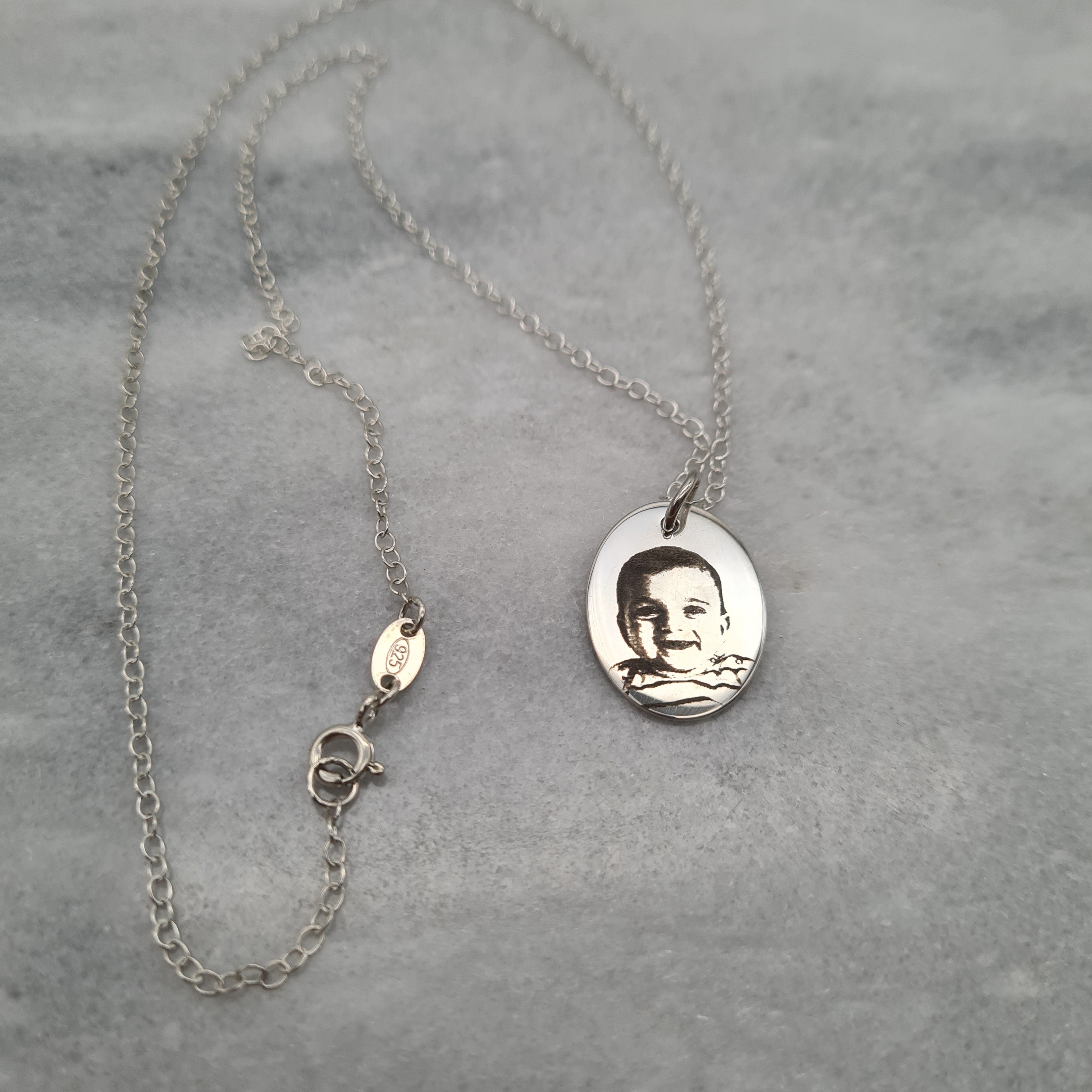 Photo pendant sterling deals silver