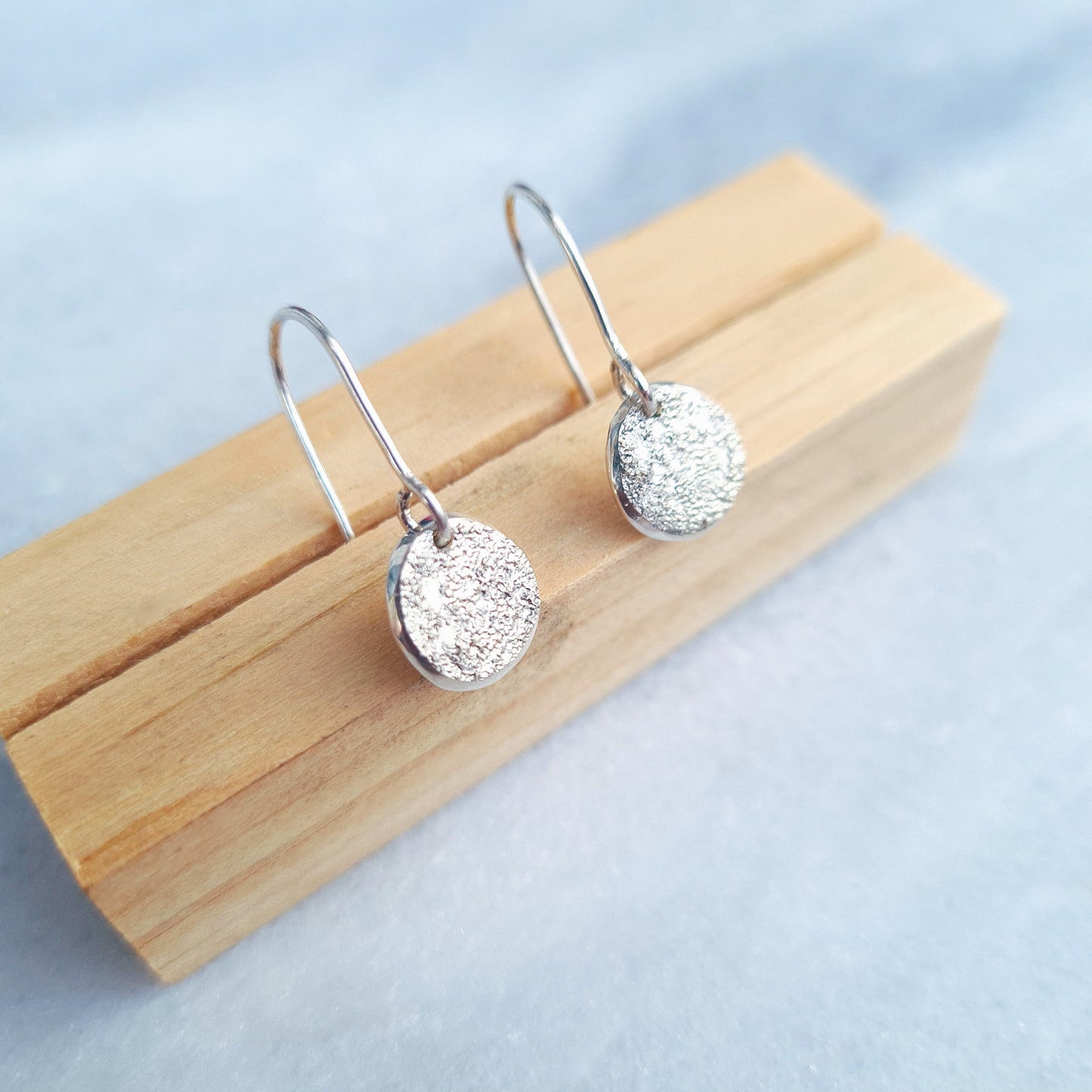 Ashes Textured Silver Earrings