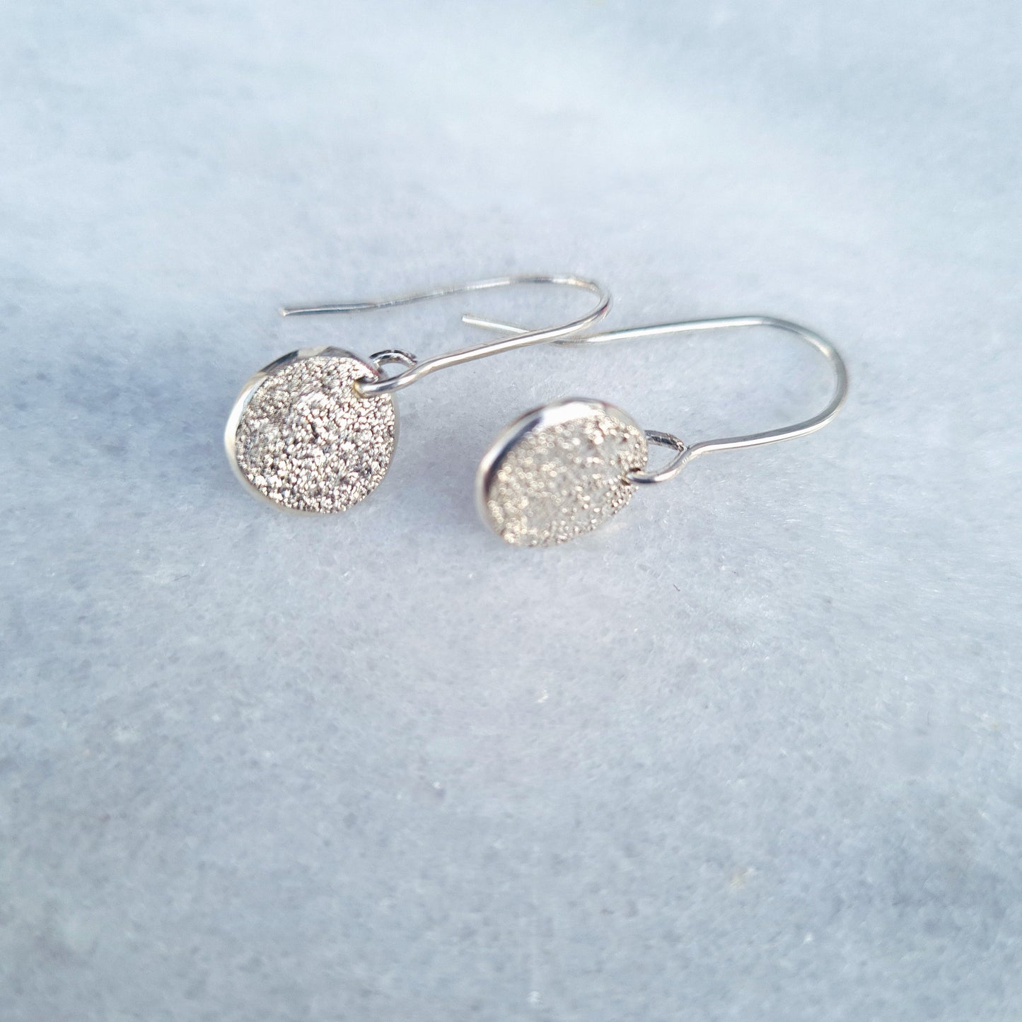 Ashes Textured Silver Earrings