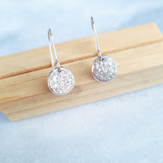 Ashes Textured Silver Earrings